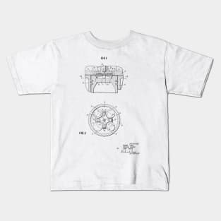 Internal Combustion Engine Vintage Patent Hand Drawing Kids T-Shirt